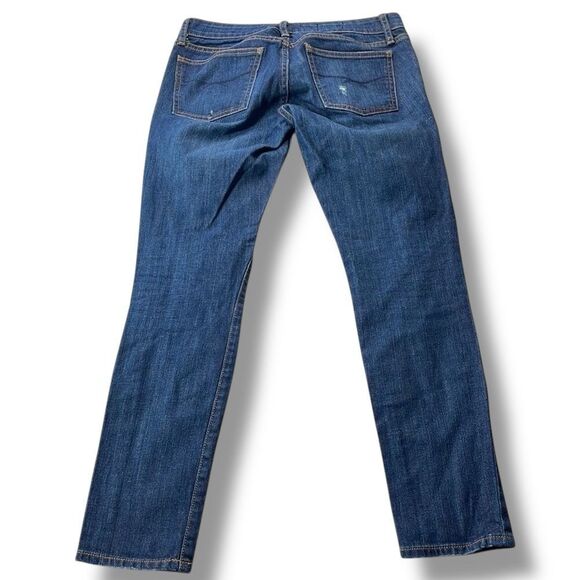 Gap 1969 Always Skinny Jeans Women’s Size 26 /2a Dark Wash Distressed Denim - Picture 2 of 13